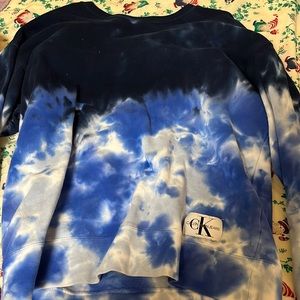 tie-dye calvin klein sweatshirt